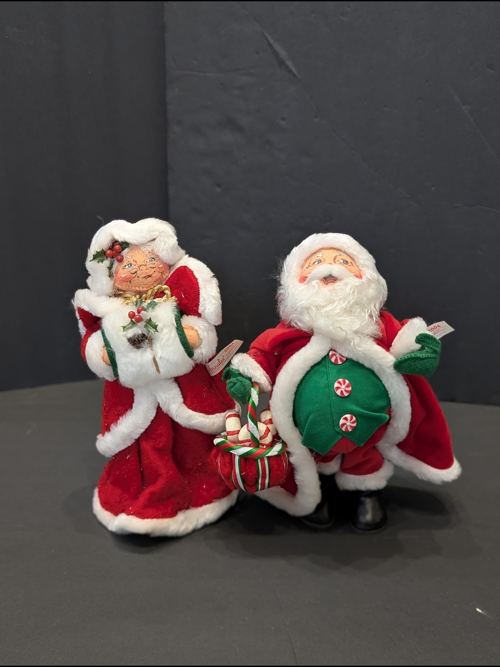 Annalee Red and White Santa & Mrs. Claus Duo